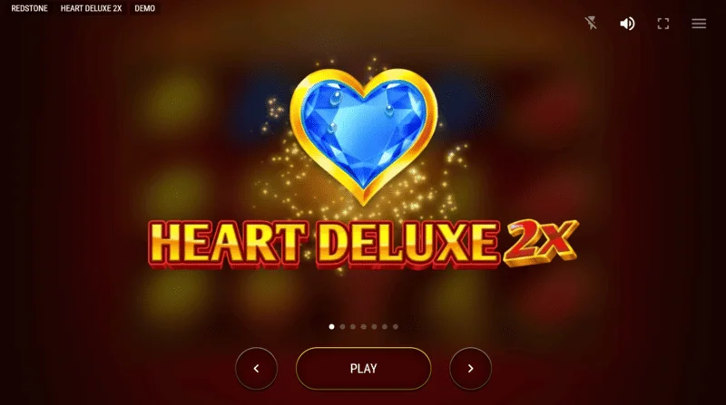 Heart Deluxe 2x - メインメニューとスロットのスタート画面