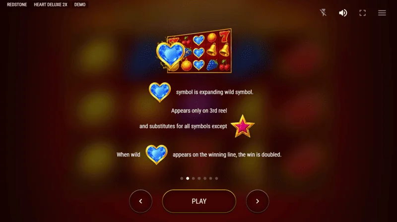 Heart Deluxe 2x - シンボルセット: 7、ベル、フルーツ
